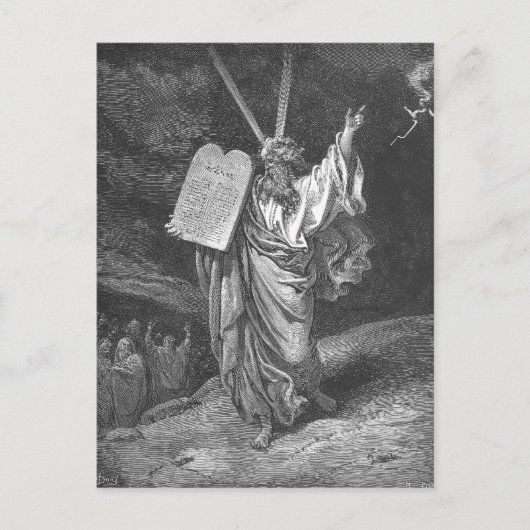 Moses auf dem Sinai Postkarte (Vorderseite)