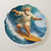 Moses biblical art pillow product de rundes kissen (Rückseite)