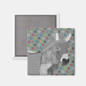 Moses Black & White Art Magnet (Vorderseite/Rückseite)
