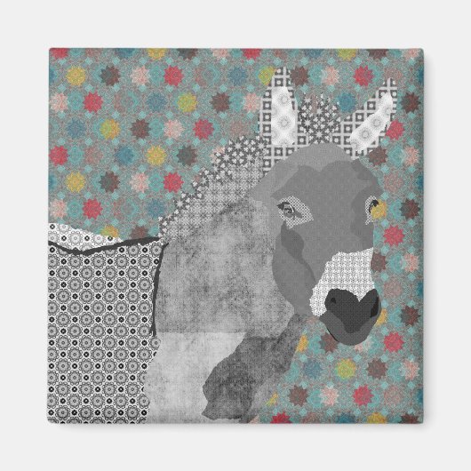 Moses Black & White Art Magnet (Vorne)