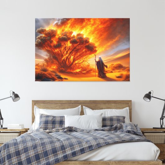 Moses Burning Bush Canvas Print Picture 1 Leinwanddruck (Insitu (Schlafzimmer))