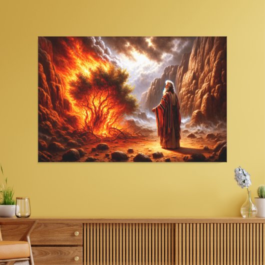 Moses Burning Bush Canvas Print Picture 2 Leinwanddruck (Insitu (Wohnzimmer))