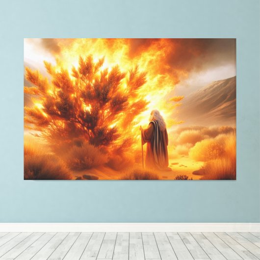 Moses Burning Bush Canvas Print Picture 5 Leinwanddruck (Insitu (Holzboden))