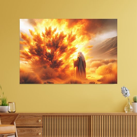 Moses Burning Bush Canvas Print Picture 5 Leinwanddruck (Insitu (Wohnzimmer))