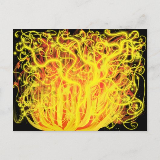 Moses Burning Bush Feuer Christliche Prophezeiung Postkarte (Vorderseite)