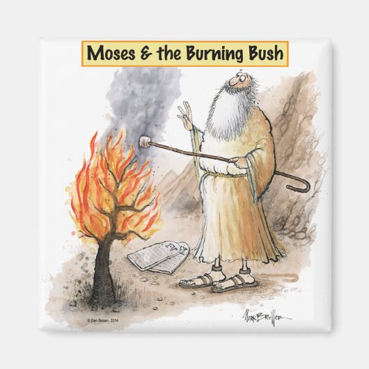 Moses Burning Bush Marshmallow Magnet (Vorne)