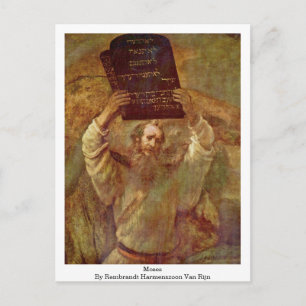 Moses by Rembrandt Harmenszoon Van Rijn Postkarte
