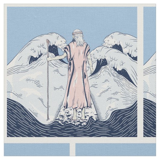 Moses Christlich Art Stoff (Nahaufnahme)