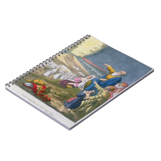 Moses, der das Rote Meer, von einer Bibel vorbei Notizblock (Linke Seite)