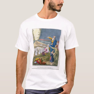 Moses, der das Rote Meer, von einer Bibel vorbei T-Shirt
