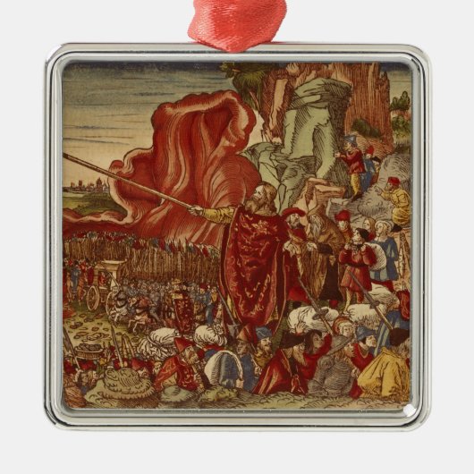 Moses, der das Rote Meer zerteilt Silbernes Ornament (Vorne)