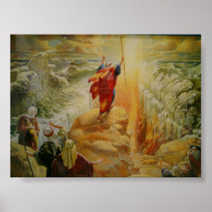 Moses, der den Meerdruck zerteilt Poster