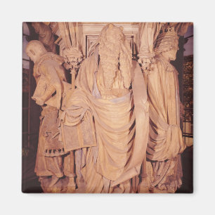 Moses, Detail vom sechseckigen Sockel Magnet