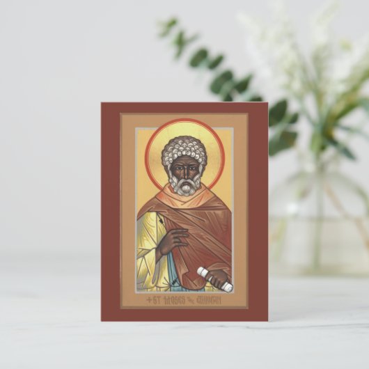 Moses, die äthiopische Gebetskarte Postkarte (Stehend Vorderseite)