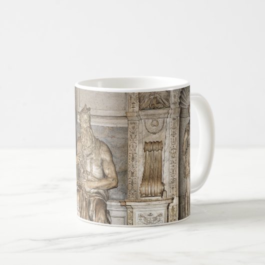 Moses durch Michelangelo, Rom Kaffeetasse (VorderseiteRechts)