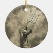 Moses Erhalt des Gesetzes die zehn Gebote Keramikornament (Hinten)