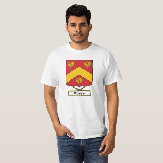 Moses-Familienwappen T-Shirt (Vorne ganz)