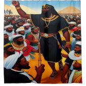 Moses führt die Menschen aus Ägypten Duschvorhang (Vorderseite)
