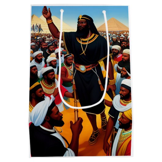 Moses führt die Menschen aus Ägypten Geschenktasch Mittlere Geschenktüte (Rückseite)