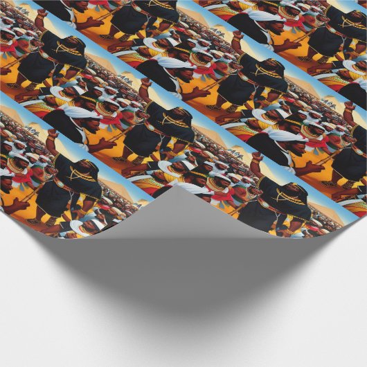 Moses führt die Menschen aus Ägypten und wirft Pap Geschenkpapier (Ecke)