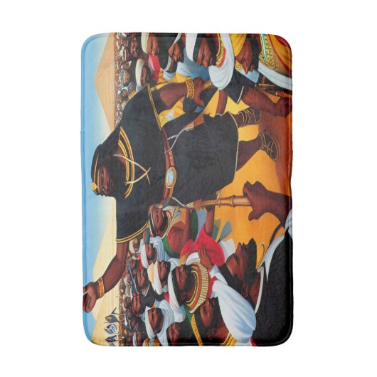 Moses führt die Menschen aus Ägypten zum Bath Mat Badematte (Vorderseite Vertikal)