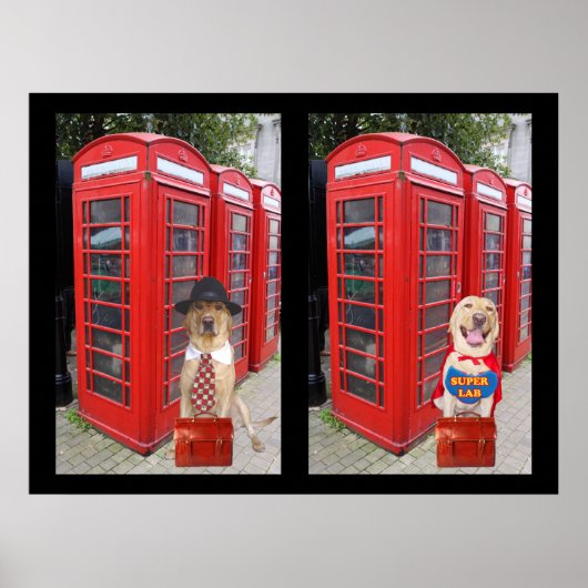 Moses geht in eine Telefonzelle Poster (Vorne)