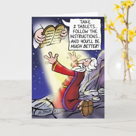 Moses: Komm 'besser'! - Karte (Gelbe Blume)