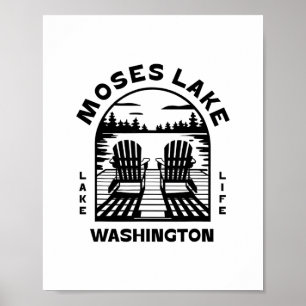 Moses Lake Washington Outdoors Vintage 1 Poster