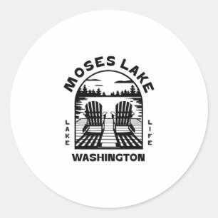 Moses Lake Washington Outdoors Vintage 1 Runder Aufkleber