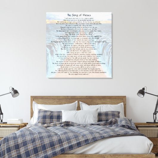 Moses-Lied Leinwanddruck (Insitu (Schlafzimmer))