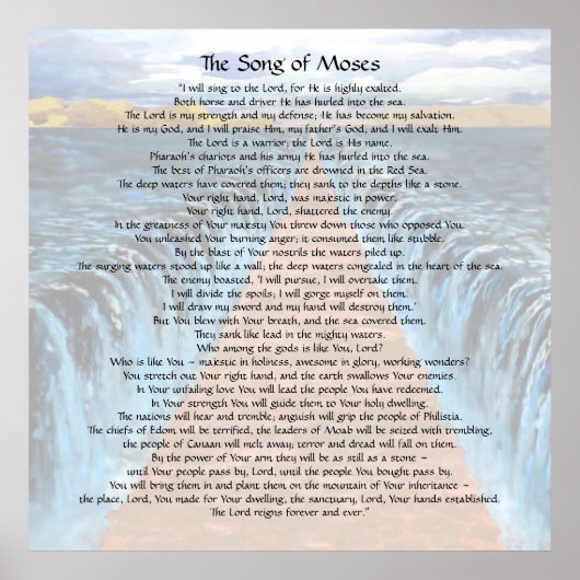 Moses-Lied Poster (Vorne)