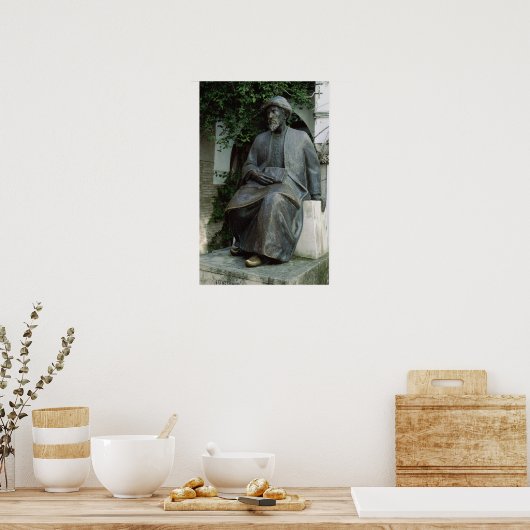 Moses Maimonides-Statue Poster (Küche)