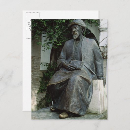 Moses Maimonides-Statue Postkarte (Vorne/Hinten)