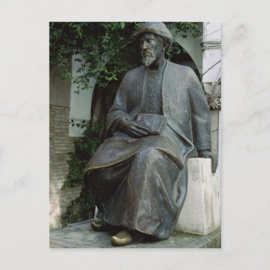 Moses Maimonides-Statue Postkarte (Vorderseite)