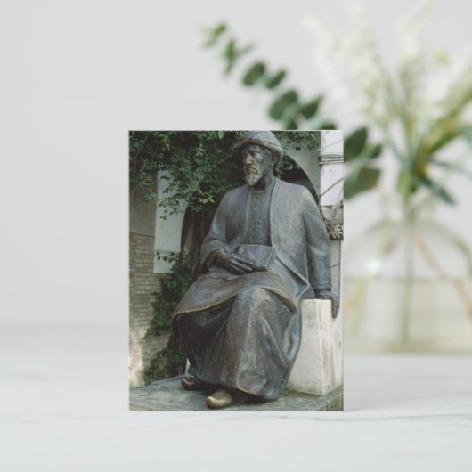 Moses Maimonides-Statue Postkarte (Stehend Vorderseite)