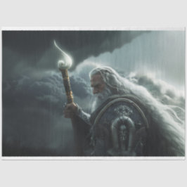 Moses mit dem Dekoupage des Personals Seidenpapier