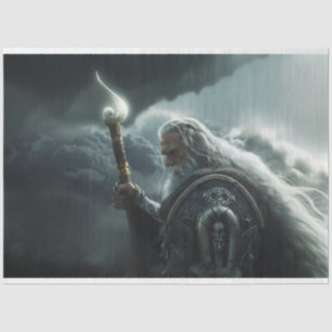 Moses mit dem Dekoupage des Personals Seidenpapier