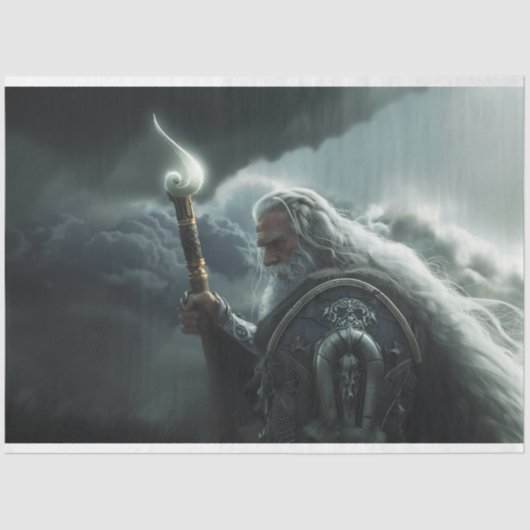 Moses mit dem Dekoupage des Personals Seidenpapier (Vorderseite)