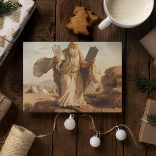 Moses mit den Gesetzestafeln Grußkarte