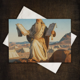 Moses mit den Gesetzestafeln Grußkarte
