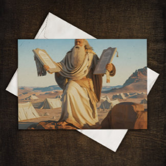 Moses mit den Gesetzestafeln Grußkarte