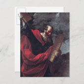 Moses mit den Tabletten des Gesetzes Postkarte (Vorne/Hinten)