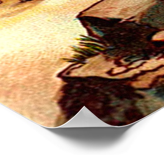 Moses mit den Tischen des Gesetzplakats Poster (Ecke)