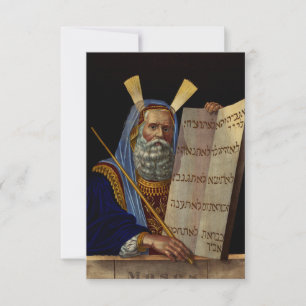Moses mit den Zehn Geboten Heilige Karte