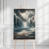 Moses Parting the Red Sea Bible Verse Art, Exodus Poster