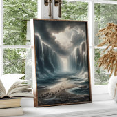 Moses Parting the Red Sea Bible Verse Art, Exodus Poster