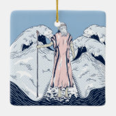 Moses Parting the Red Sea Keramikornament (Rückseite)