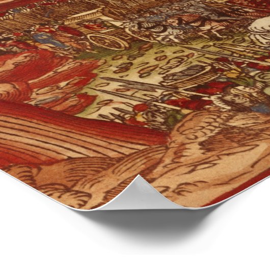 Moses parting the Red Sea Poster (Ecke)