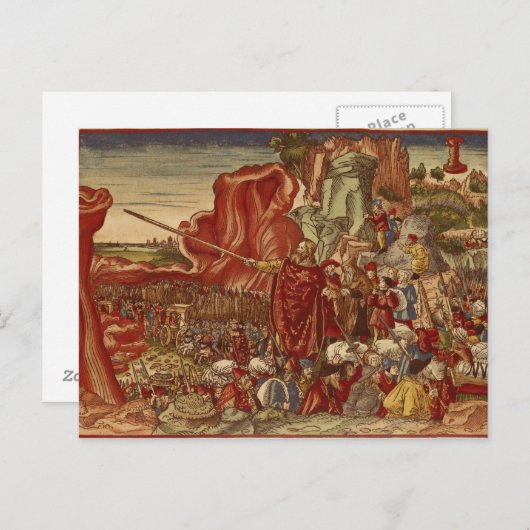 Moses parting the Red Sea Postkarte (Vorne/Hinten)
