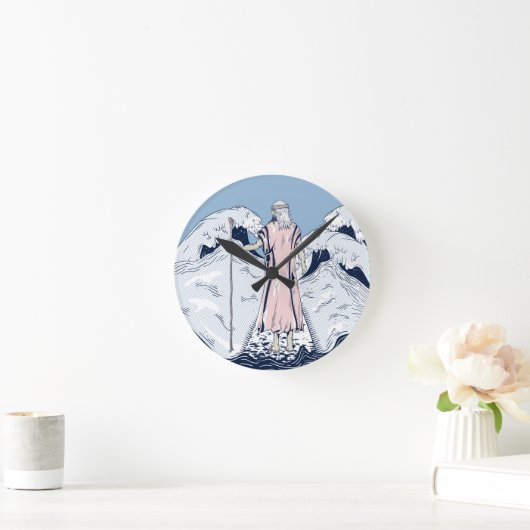 Moses parting the red sea runde wanduhr (Zuhause)